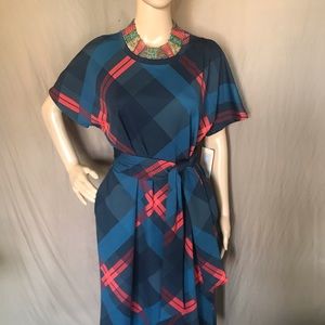 LuLaRoe Black Multi Marley Dress Size Large